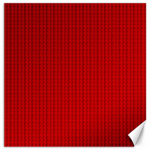 Ed Lego Texture Macro, Red Dots Background, Lego Canvas 12  x 12  from ArtsNow.com 11.4 x11.56  Canvas - 1