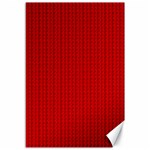 Ed Lego Texture Macro, Red Dots Background, Lego Canvas 12  x 18 