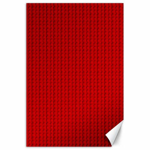 Ed Lego Texture Macro, Red Dots Background, Lego Canvas 20  x 30  from ArtsNow.com 19.62 x28.9  Canvas - 1