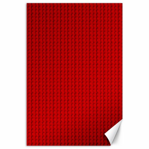 Ed Lego Texture Macro, Red Dots Background, Lego Canvas 24  x 36  from ArtsNow.com 23.35 x34.74  Canvas - 1