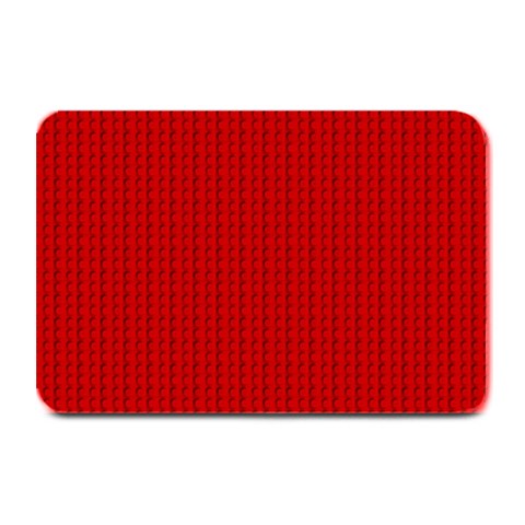 Ed Lego Texture Macro, Red Dots Background, Lego Plate Mats from ArtsNow.com 18 x12  Plate Mat