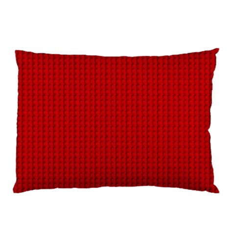 Ed Lego Texture Macro, Red Dots Background, Lego Pillow Case from ArtsNow.com 26.62 x18.9  Pillow Case