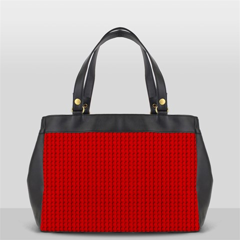 Ed Lego Texture Macro, Red Dots Background, Lego Oversize Office Handbag from ArtsNow.com Front