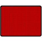 Ed Lego Texture Macro, Red Dots Background, Lego Fleece Blanket (Large)