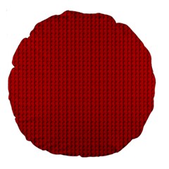 Ed Lego Texture Macro, Red Dots Background, Lego Large 18  Premium Round Cushions from ArtsNow.com Front