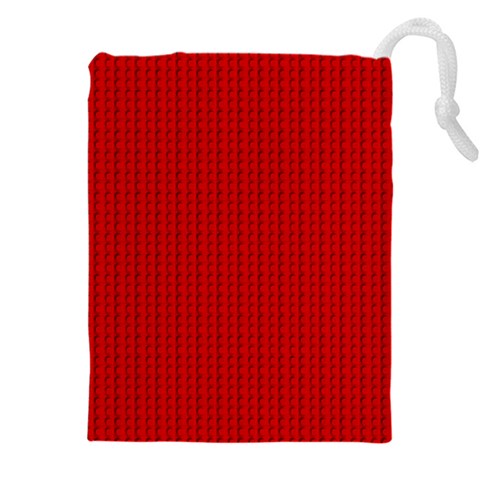 Ed Lego Texture Macro, Red Dots Background, Lego Drawstring Pouch (4XL) from ArtsNow.com Front