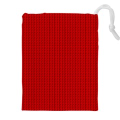 Ed Lego Texture Macro, Red Dots Background, Lego Drawstring Pouch (4XL) from ArtsNow.com Front