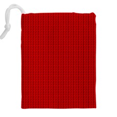 Ed Lego Texture Macro, Red Dots Background, Lego Drawstring Pouch (4XL) from ArtsNow.com Back