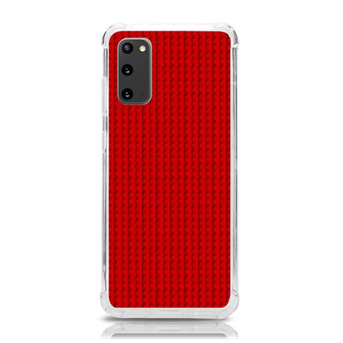 Ed Lego Texture Macro, Red Dots Background, Lego Samsung Galaxy S20 6.2 Inch TPU UV Case from ArtsNow.com Front