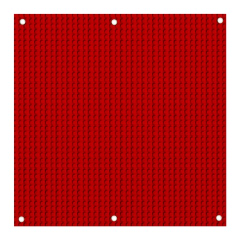 Ed Lego Texture Macro, Red Dots Background, Lego Banner and Sign 3  x 3  from ArtsNow.com Front