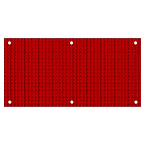 Ed Lego Texture Macro, Red Dots Background, Lego Banner and Sign 6  x 3  from ArtsNow.com Front