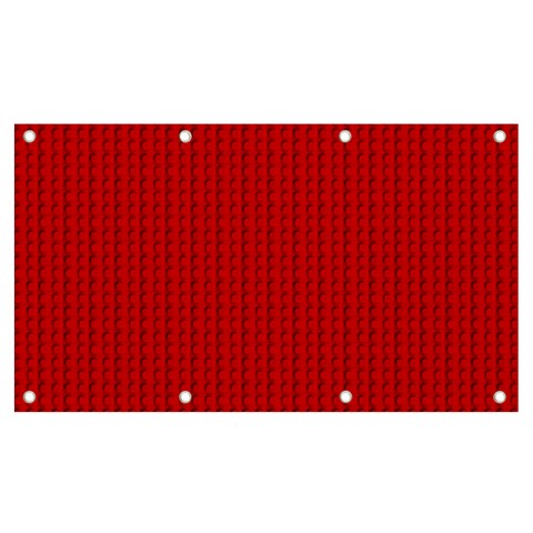 Ed Lego Texture Macro, Red Dots Background, Lego Banner and Sign 7  x 4  from ArtsNow.com Front