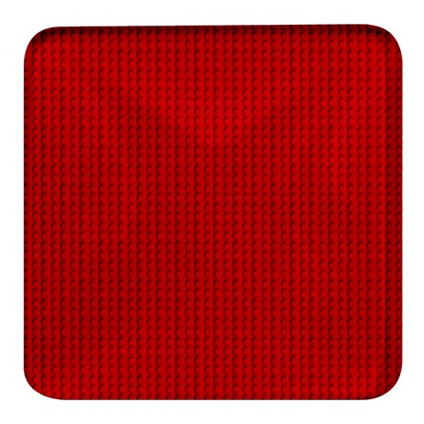 Ed Lego Texture Macro, Red Dots Background, Lego Square Glass Fridge Magnet (4 pack) from ArtsNow.com Front