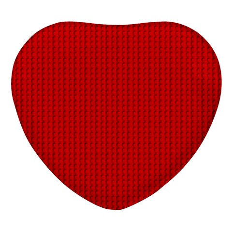 Ed Lego Texture Macro, Red Dots Background, Lego Heart Glass Fridge Magnet (4 pack) from ArtsNow.com Front