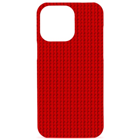 Ed Lego Texture Macro, Red Dots Background, Lego iPhone 15 Pro Max Black UV Print PC Hardshell Case from ArtsNow.com Front