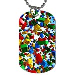 Falling Lego Bricks, Desenho Dog Tag (Two Sides)