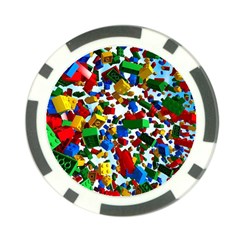 Falling Lego Bricks, Desenho Poker Chip Card Guard (10 pack) from ArtsNow.com Back