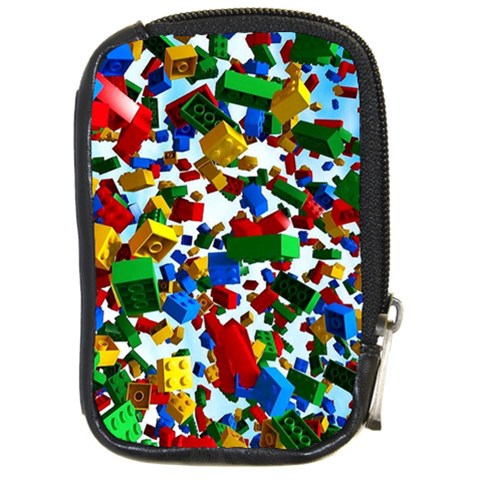 Falling Lego Bricks, Desenho Compact Camera Leather Case from ArtsNow.com Front