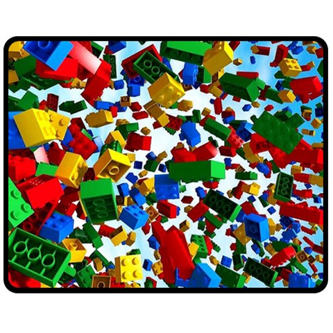 Falling Lego Bricks, Desenho Fleece Blanket (Medium) from ArtsNow.com 60 x50  Blanket Front