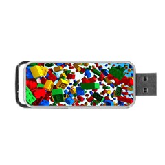 Falling Lego Bricks, Desenho Portable USB Flash (Two Sides) from ArtsNow.com Back