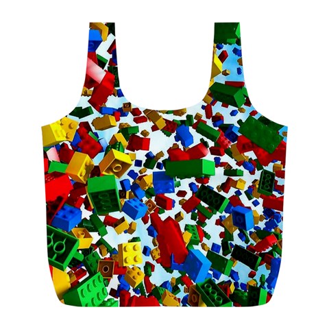 Falling Lego Bricks, Desenho Full Print Recycle Bag (L) from ArtsNow.com Back