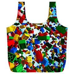 Falling Lego Bricks, Desenho Full Print Recycle Bag (XL) from ArtsNow.com Front