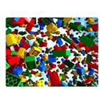 Falling Lego Bricks, Desenho Two Sides Premium Plush Fleece Blanket (Mini)