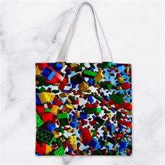 Falling Lego Bricks, Desenho Zipper Grocery Tote Bag from ArtsNow.com Front