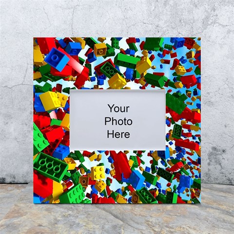 Falling Lego Bricks, Desenho White Box Photo Frame 4  x 6  from ArtsNow.com Front