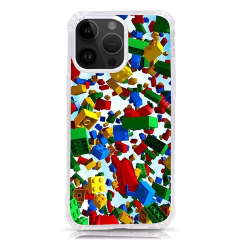 Falling Lego Bricks, Desenho iPhone 14 Pro Max TPU UV Print Case from ArtsNow.com Front