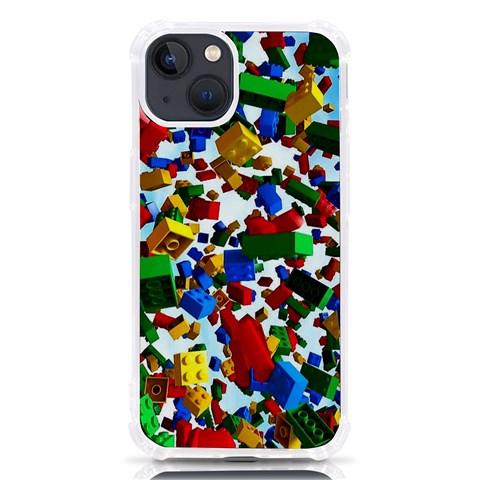 Falling Lego Bricks, Desenho iPhone 13 TPU UV Print Case from ArtsNow.com Front