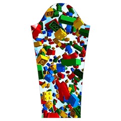 Falling Lego Bricks, Desenho Women s Cut Out Long Sleeve T Sleeve Left