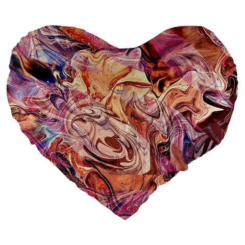 Blend  Large 19  Premium Flano Heart Shape Cushions from ArtsNow.com Front