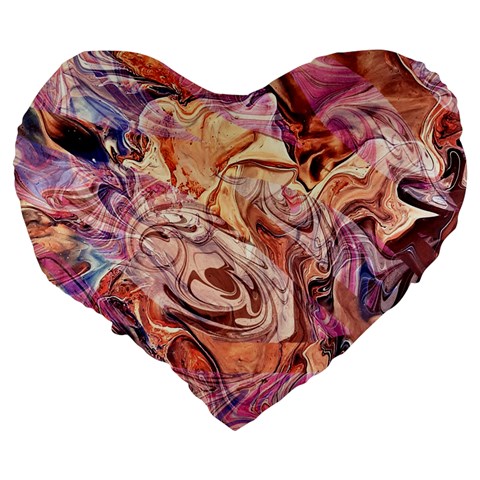 Blend  Large 19  Premium Flano Heart Shape Cushions from ArtsNow.com Back