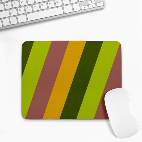 Autmn Stripes Colors Geometric Print Design Small Mousepad from ArtsNow.com Front