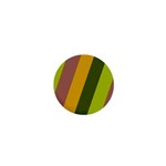 Autmn Stripes Colors Geometric Print Design 1  Mini Magnets