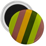 Autmn Stripes Colors Geometric Print Design 3  Magnets