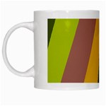 Autmn Stripes Colors Geometric Print Design White Mug