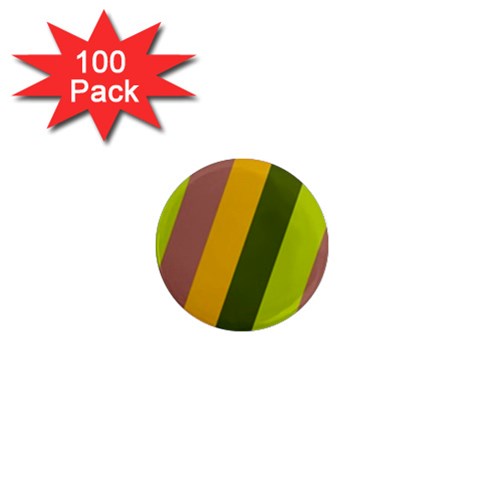 Autmn Stripes Colors Geometric Print Design 1  Mini Magnets (100 pack)  from ArtsNow.com Front