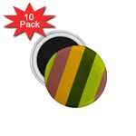 Autmn Stripes Colors Geometric Print Design 1.75  Magnets (10 pack) 