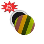 Autmn Stripes Colors Geometric Print Design 1.75  Magnets (100 pack) 