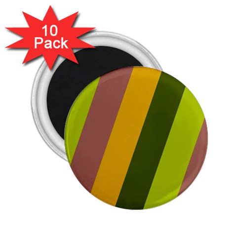 Autmn Stripes Colors Geometric Print Design 2.25  Magnets (10 pack)  from ArtsNow.com Front