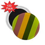 Autmn Stripes Colors Geometric Print Design 2.25  Magnets (100 pack) 