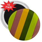 Autmn Stripes Colors Geometric Print Design 3  Magnets (10 pack) 