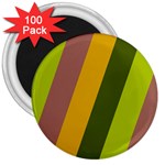 Autmn Stripes Colors Geometric Print Design 3  Magnets (100 pack)