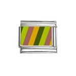 Autmn Stripes Colors Geometric Print Design Italian Charm (9mm)