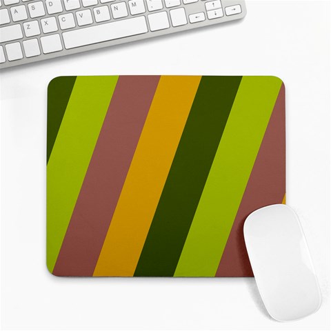 Autmn Stripes Colors Geometric Print Design Large Mousepad from ArtsNow.com Front