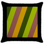 Autmn Stripes Colors Geometric Print Design Throw Pillow Case (Black)