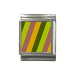 Autmn Stripes Colors Geometric Print Design Italian Charm (13mm)