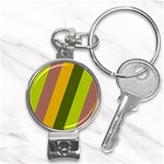 Autmn Stripes Colors Geometric Print Design Nail Clippers Key Chain